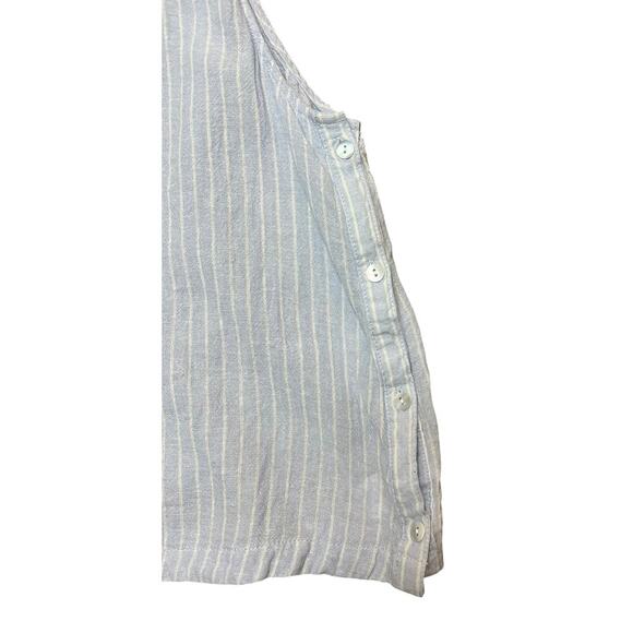 C&C California Blue White Linen Tank Large - Picture 4 of 9